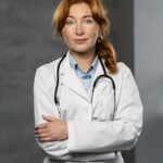 front-view-female-physician-with-stethoscope